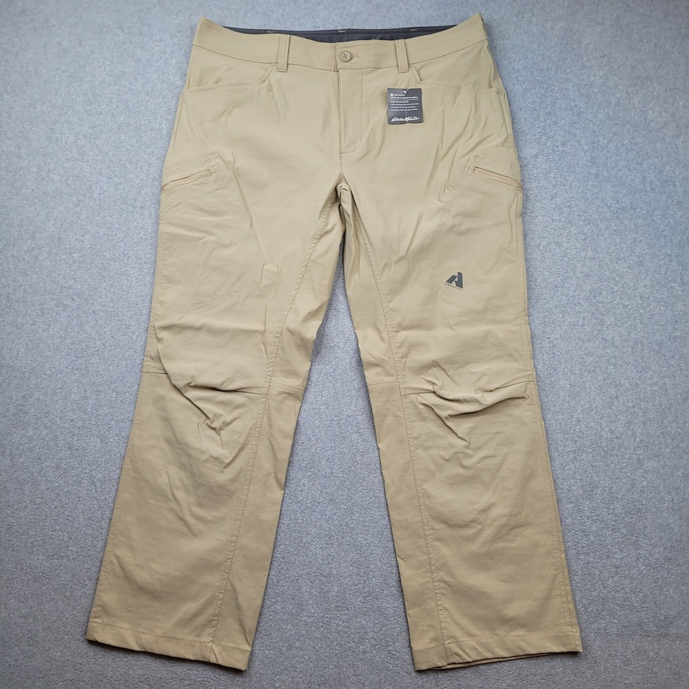 Eddie Bauer First Ascent Guide Pro Pants Mens 38x32 Tan Hiking Outdoor‎